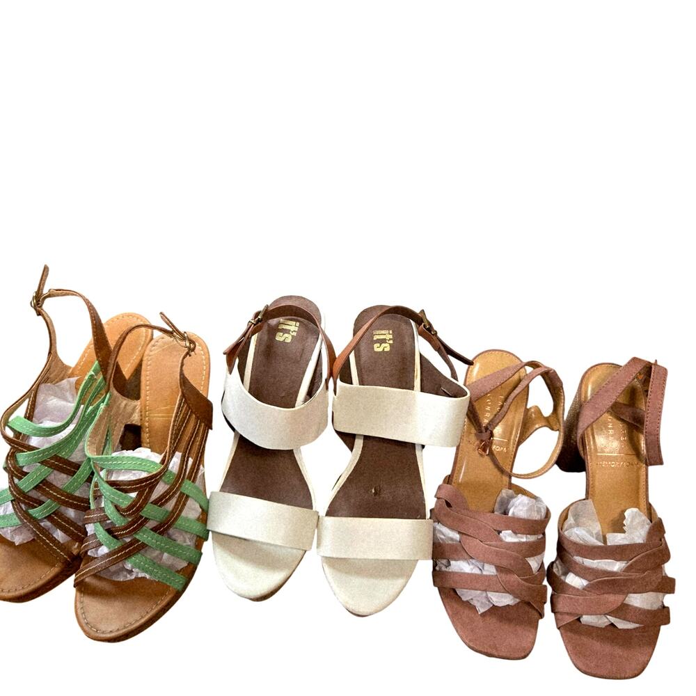 Cape Robbin  Its  Conrad  Women's Size 10  Lot 3 Pair Sandals Wedges Bulk Shoes